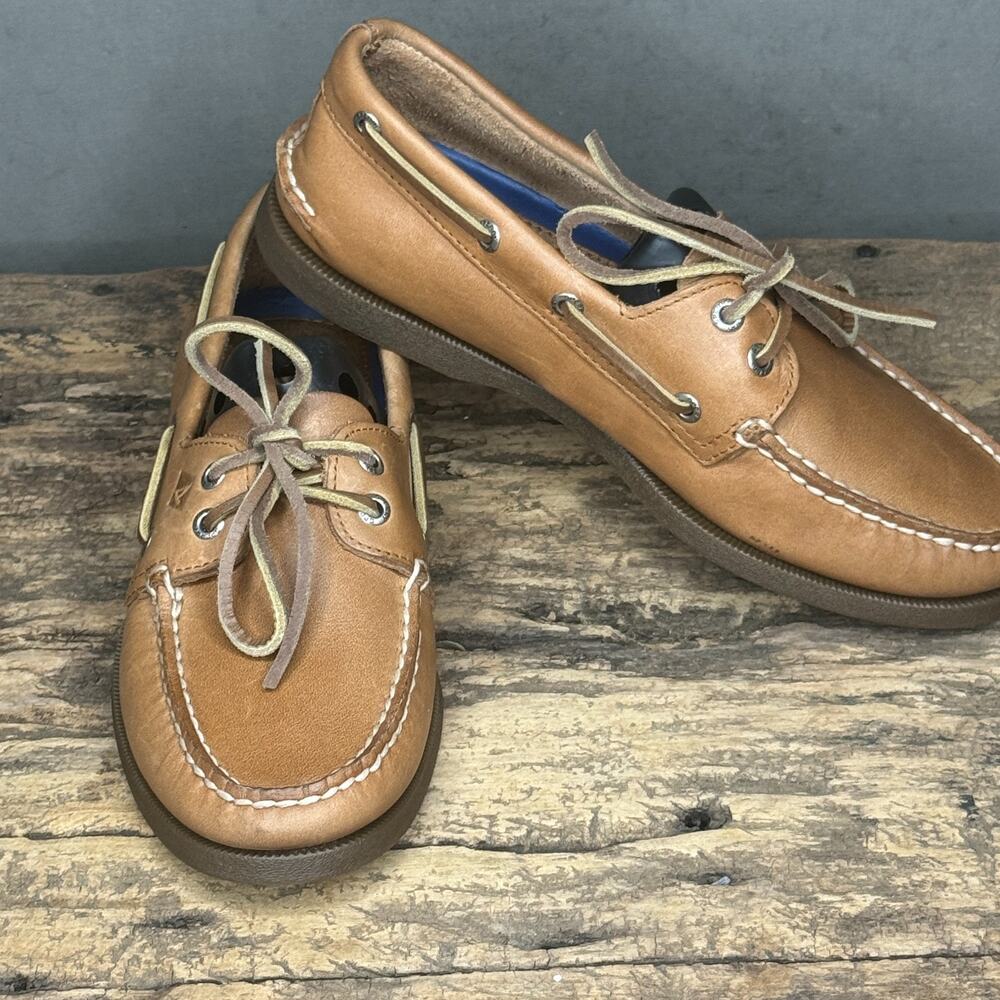 Sperry Top-Sider Men's 7M A/O 2-Eye Sahara Leather Boat Shoes 0197640